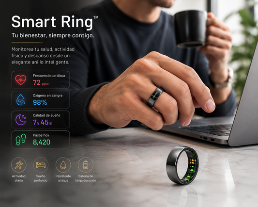 Smart Ring™ | Anillo Inteligente para Monitoreo de Salud y Actividad 24/7